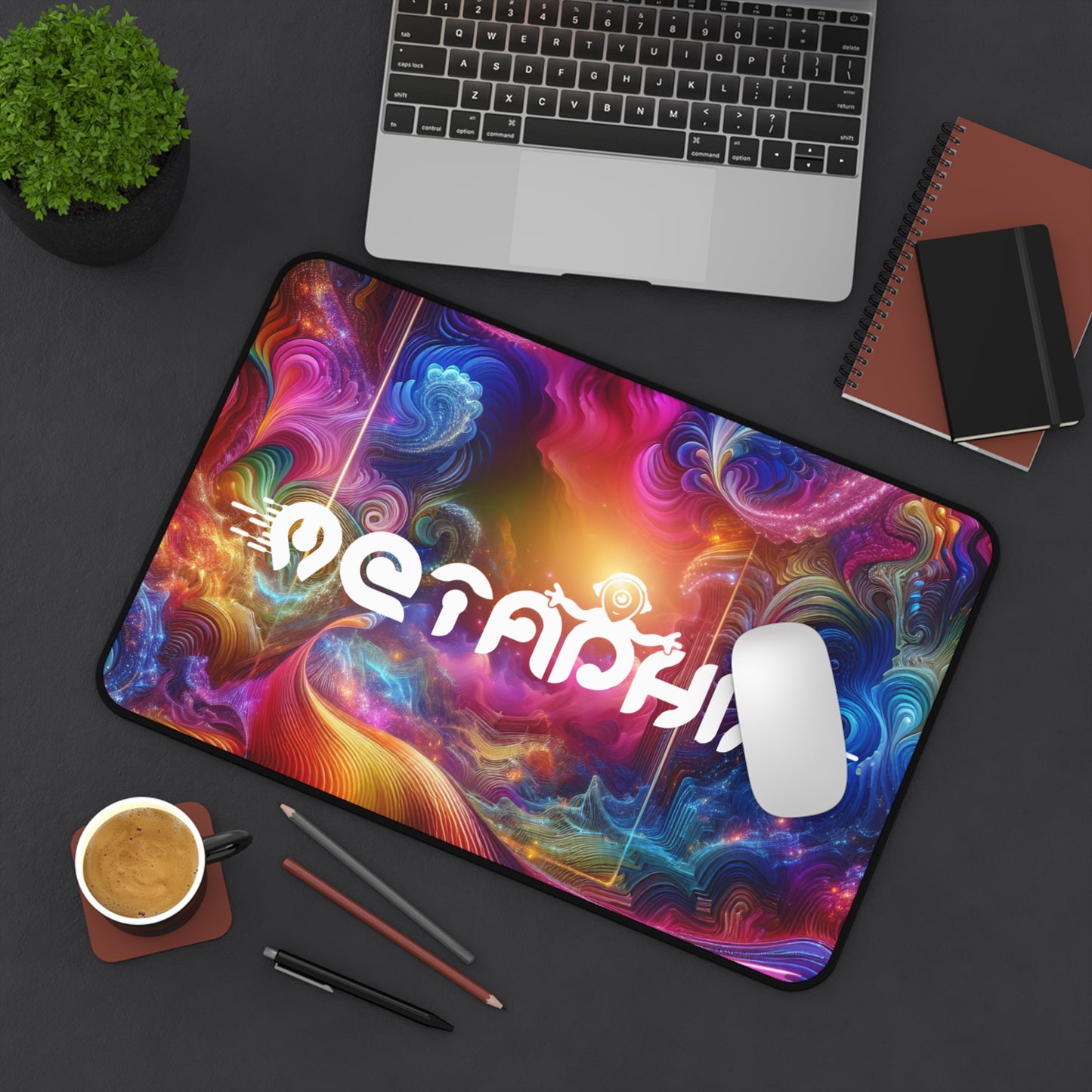 Vibrant Cosmic Desk Mat