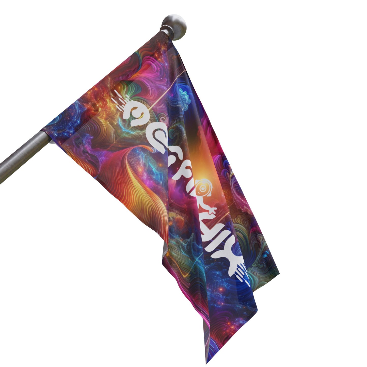 Cosmic Vibe Flag Metaphix Design for Spiritual Celebrations