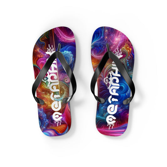 Colorful Psychedelic Flip Flops