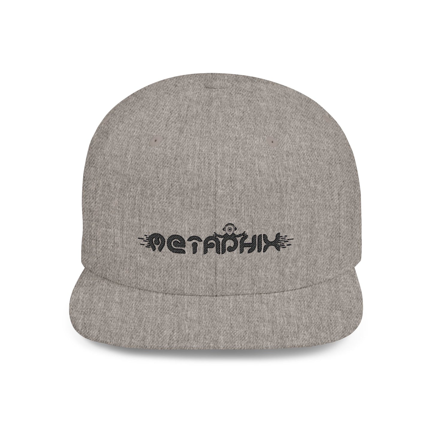 Metaphix Flat Bill Snapback Hat (Black Logo)