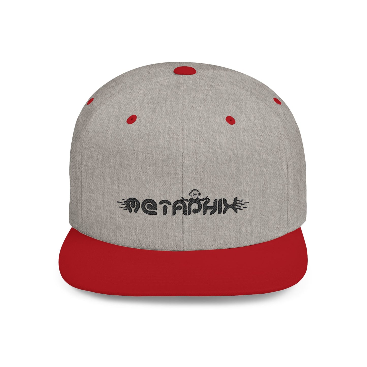 Metaphix Flat Bill Snapback Hat (Black Logo)