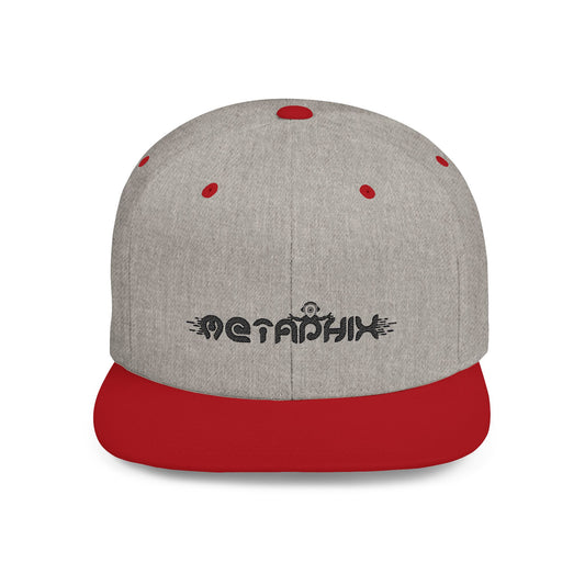Metaphix Flat Bill Snapback Hat (Black Logo)