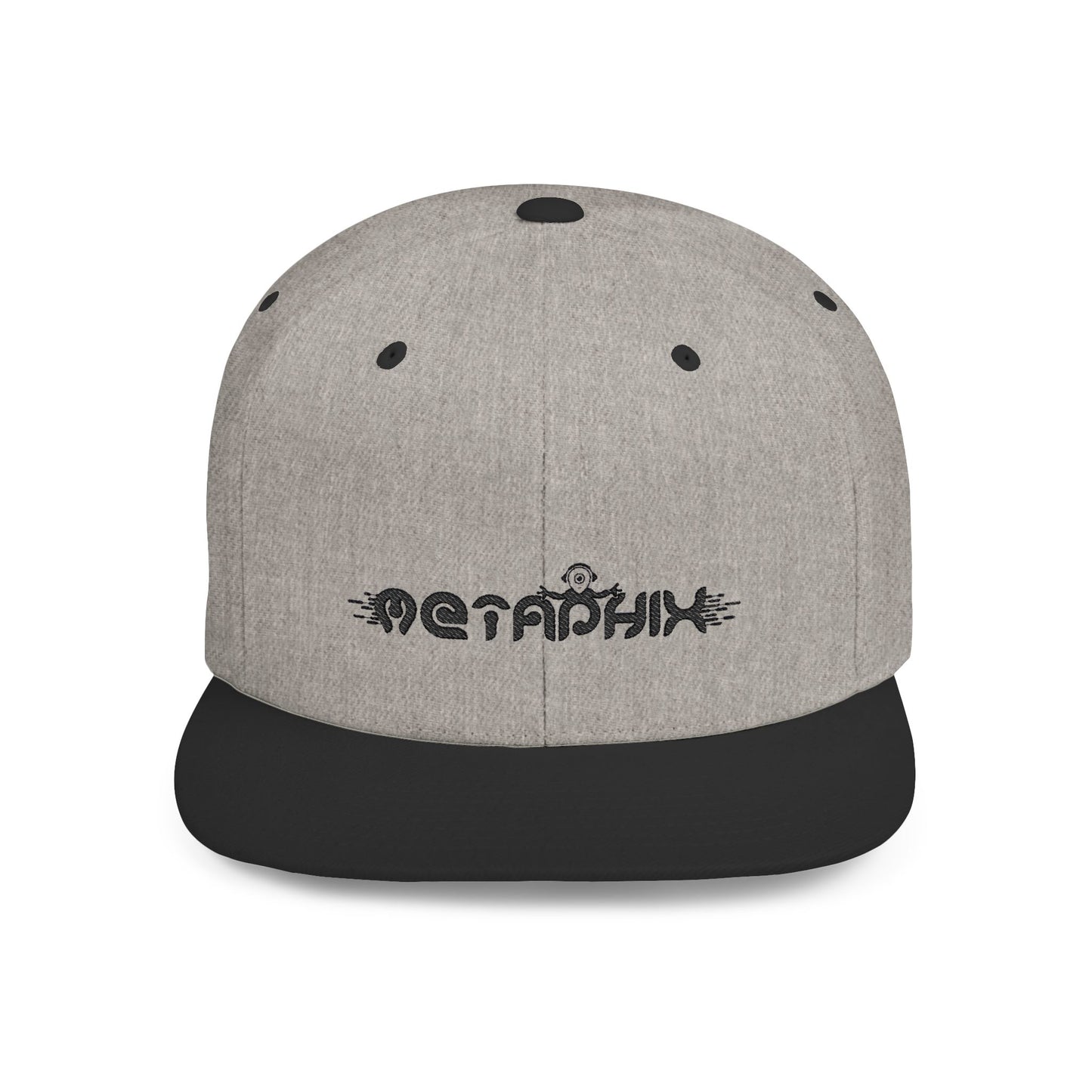 Metaphix Flat Bill Snapback Hat (Black Logo)