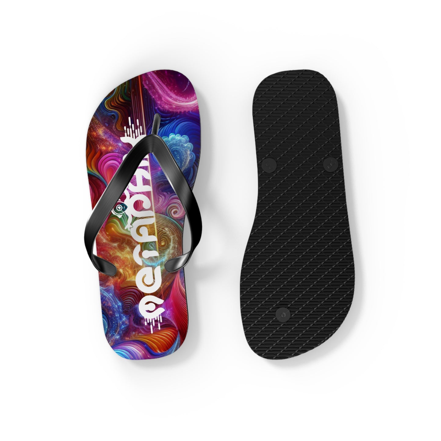 Colorful Psychedelic Flip Flops