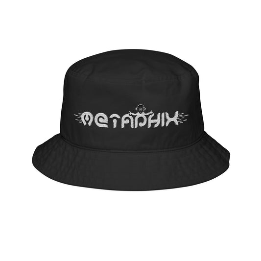 Metaphix Trendy Embroidered Bucket Hat (White Logo)