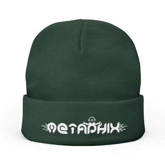 Metaphix Knit Beanie (White Logo)