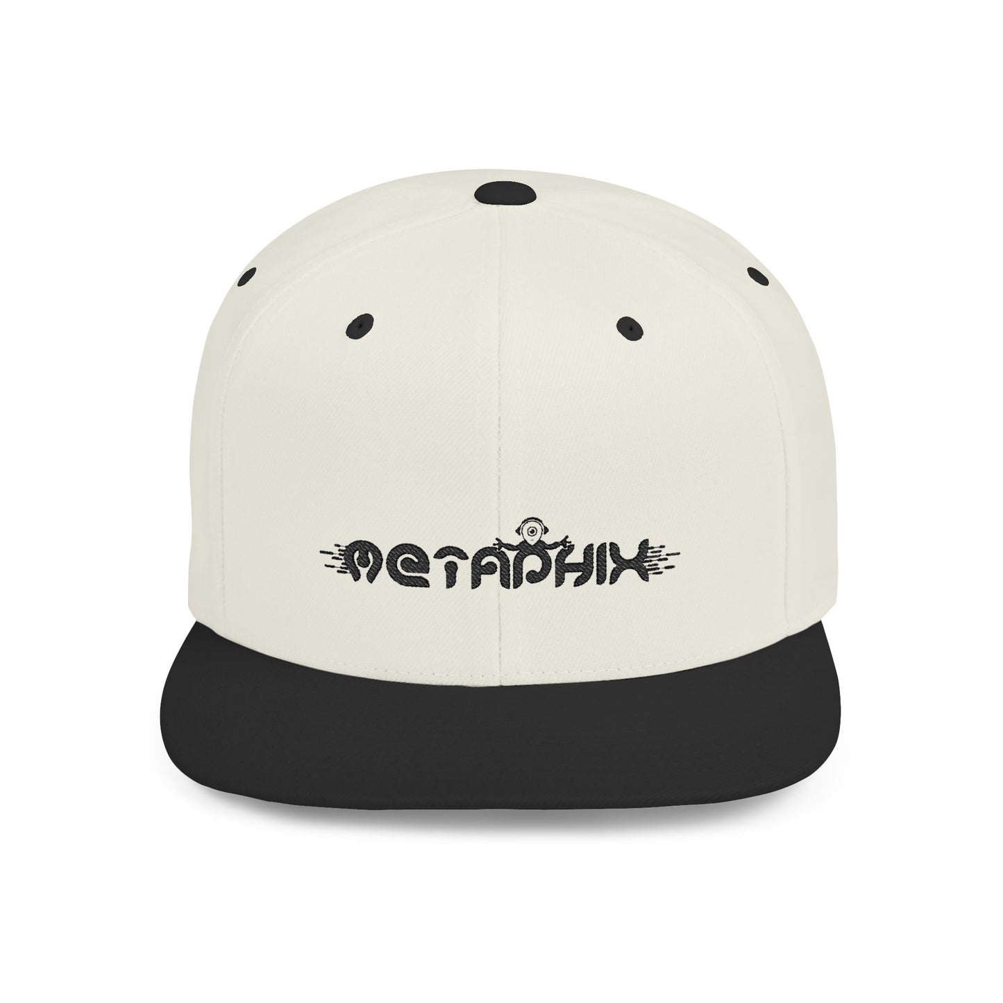 Metaphix Flat Bill Snapback Hat (Black Logo)