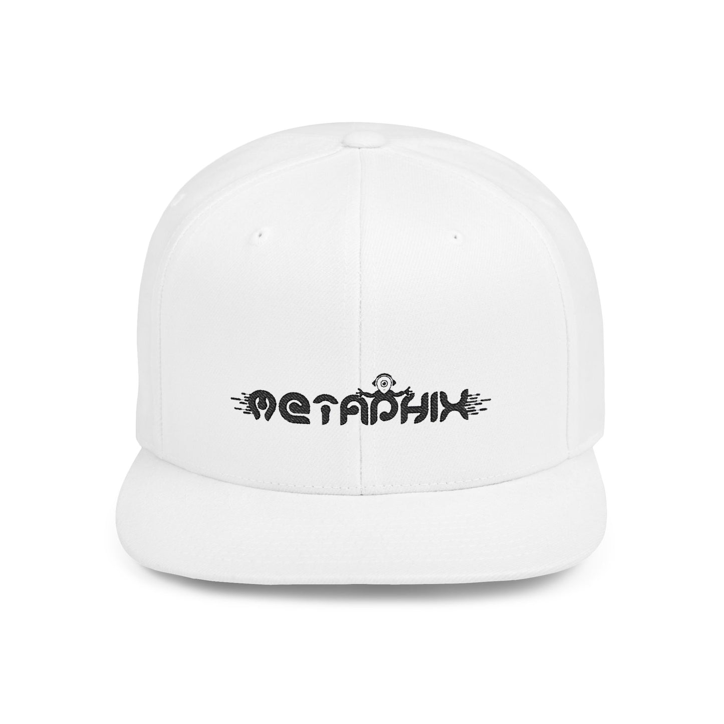 Metaphix Flat Bill Snapback Hat (Black Logo)