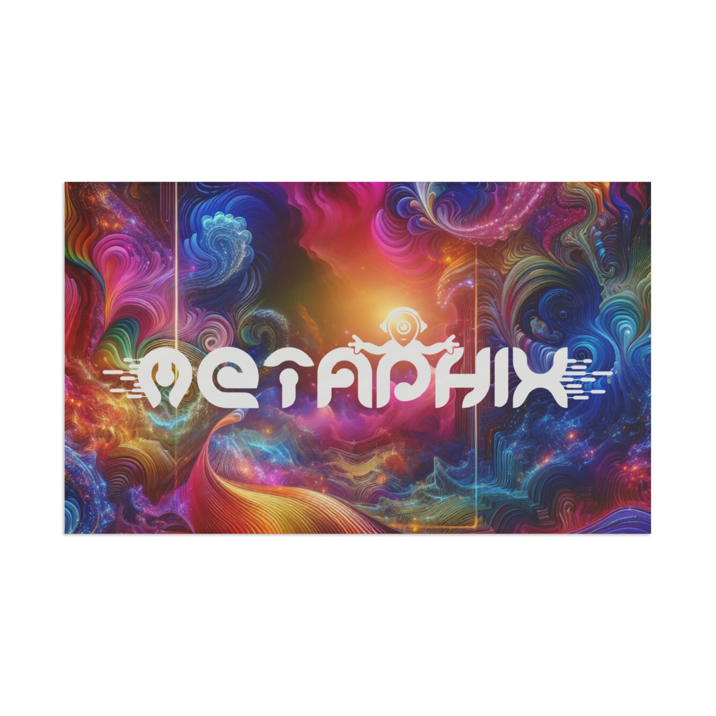 Cosmic Vibe Flag Metaphix Design for Spiritual Celebrations