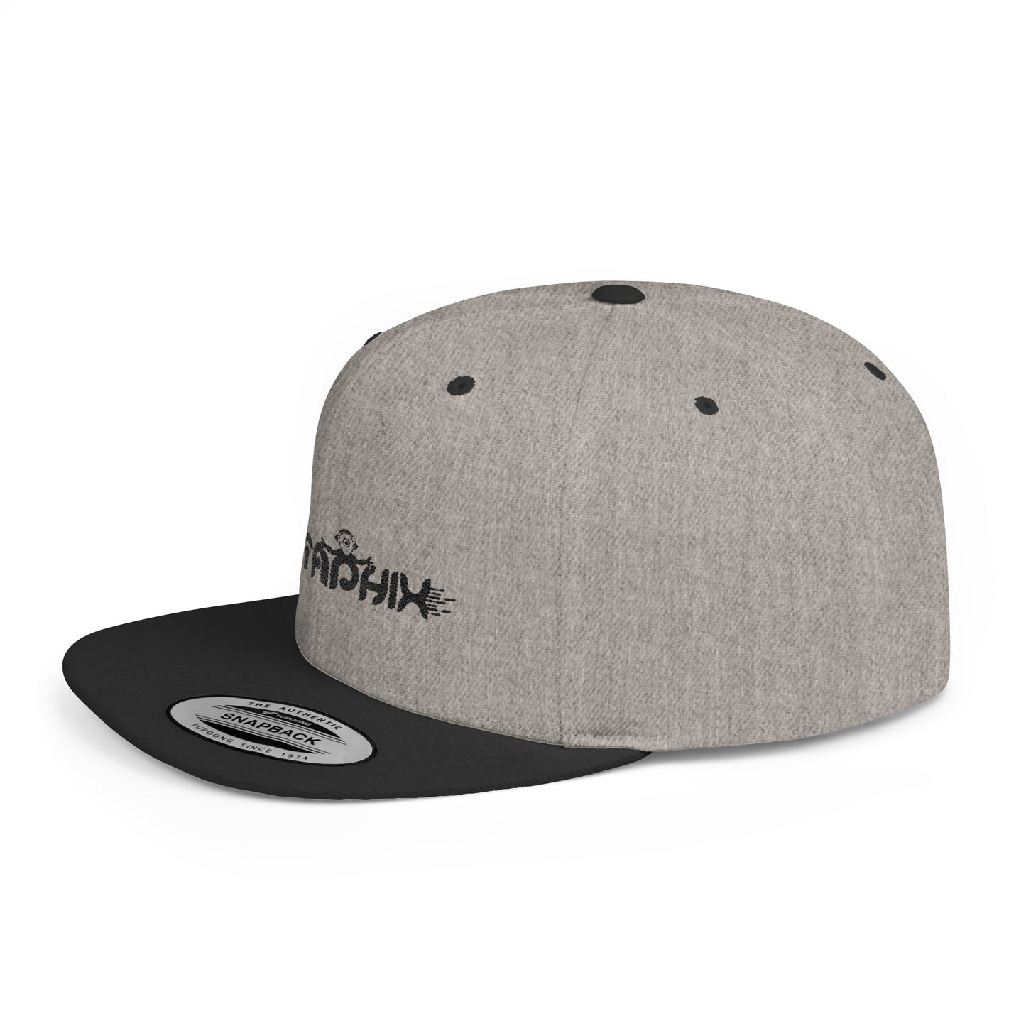 Metaphix Flat Bill Snapback Hat (Black Logo)