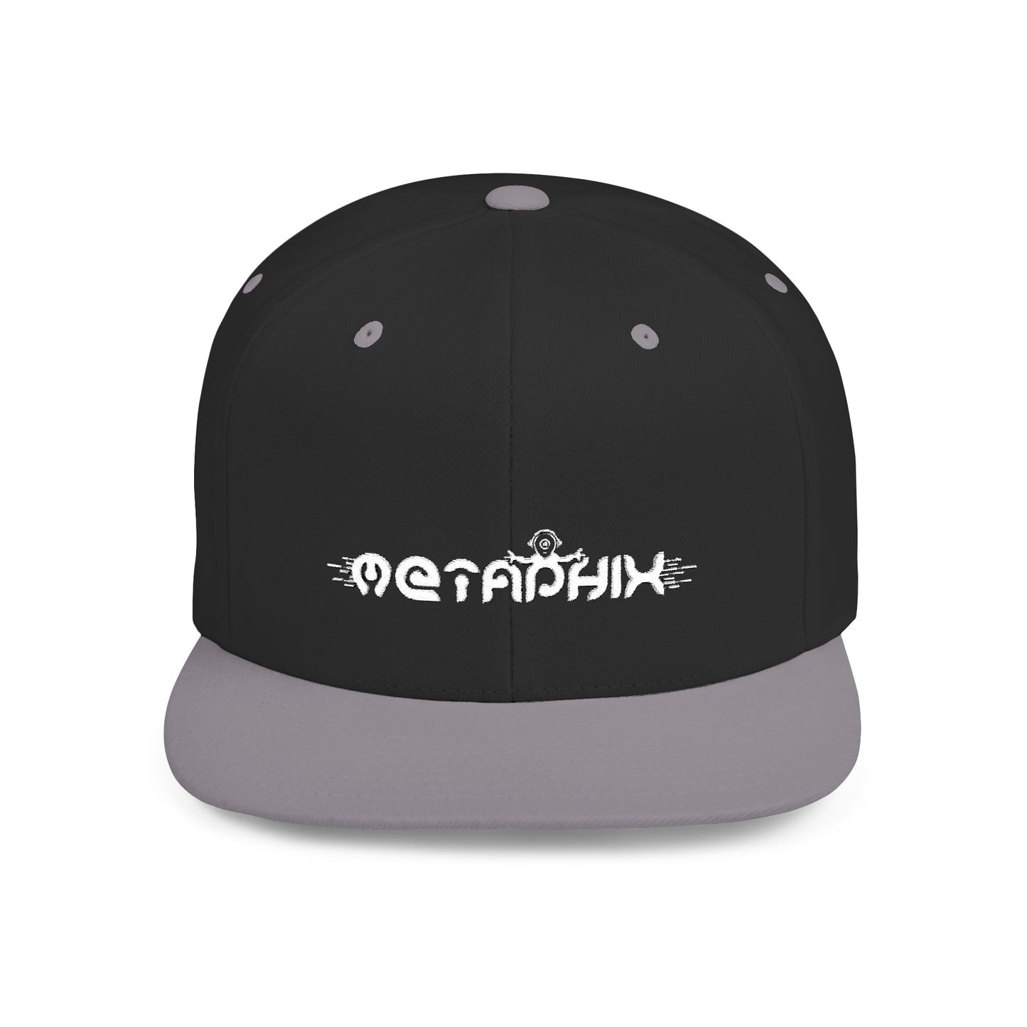 Metaphix Flat Bill Snapback Hat (White Logo)