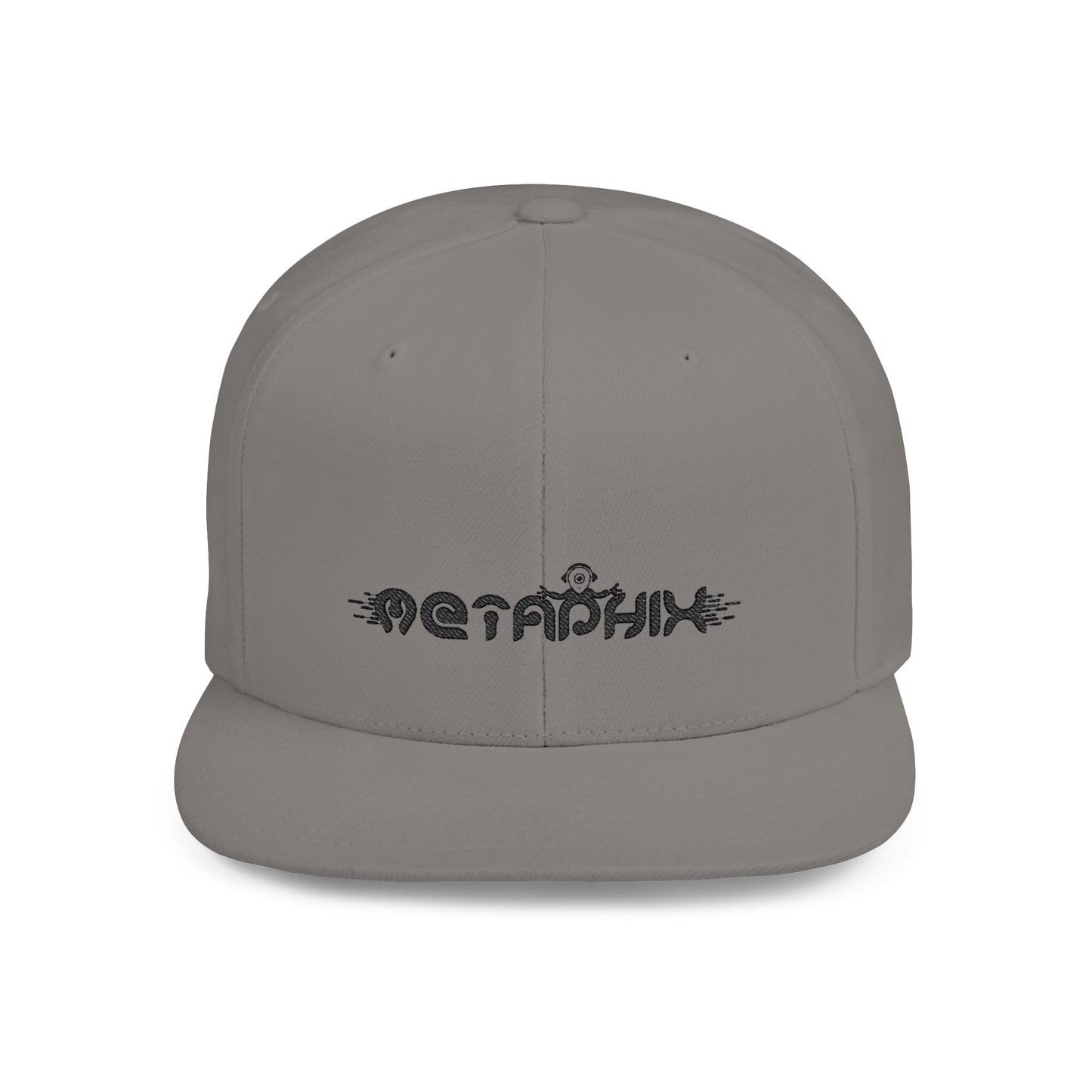 Metaphix Flat Bill Snapback Hat (Black Logo)